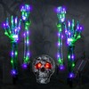Halloween Lighted Skeleton Decor Outdoor, Solar Powered Realistic Scary Graveyard