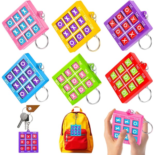 24PCS Tic Tac Toe Game Keychain Birthday Party Favors Summer