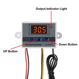 DIANN 3pcs XH-W3002 Digital Temperature Controller DC 12V LED Thermostat Switch Temperature Relay Switch Module with Waterproof Probe Programmable Minus 50 to 110 Degree