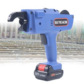 Rebar Tie Automatic Rebar Tier Gun 4500 MAh Steel Tying Machine 8-34mm Bar Tie Tool 0.31’’-1.33’’ Tightness Adjustable Rechargeable 12V
