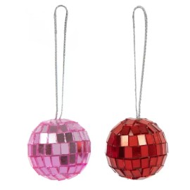 Hobby Lobby HL Valentines Decor - Red Pink Disco Ball Mini Ornaments 12pc