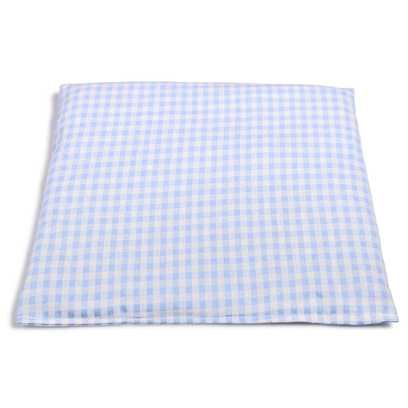 Grain Pillow 24 x 24 cm Organic Fabric Light Blue/White,