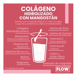 Colageno Mangostan 500 Grs Flow Sabor Natural