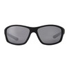 Panama Jack Men's Polarized Floating Silver Flash Wrap Sunglasses, Black,