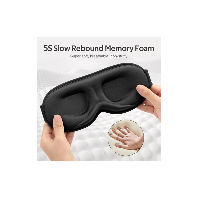 Vynix® Sleep Mask for Men Women - 100% Blackout Eye