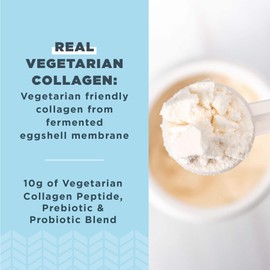 Ancient Nutrition Vegetarian Collagen Peptides, Collagen Peptides Powder, Collagen Powder with Natural Flavor, Prebiotics and Probiotics, Supports Healthy Skin, Hair, Joints, Digestion, 28 Servings