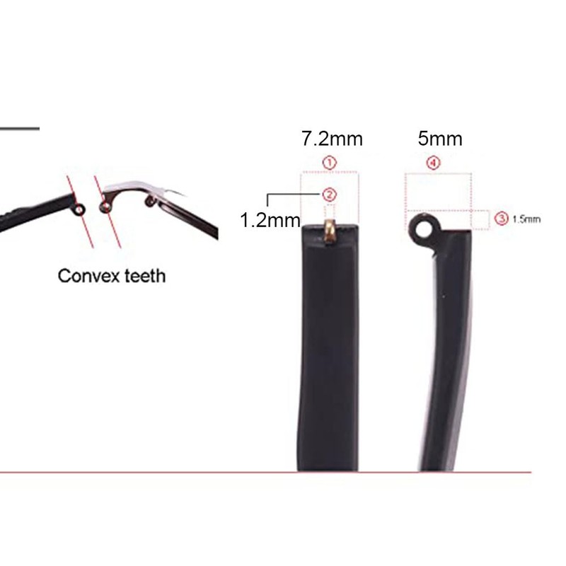 QYAJS Eyeglasses Repair Replacement Arms Glasses Temple Eyewear TR 90