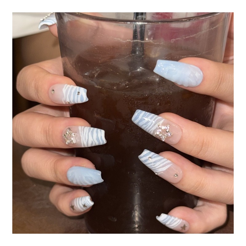 Icy Baby Handmade Nail Tips - Coffin Egg / 아이시
