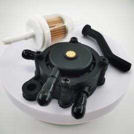 808656 Fuel Pump for B&S Lawn Mower Tractor Gas Vacuum Fuel Pump with Fuel Filter for honda yamaha 491922 691034 692313 808492 & Am116304 Fuel Filter & 596163 Vacuum Hose