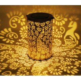 XanHalo Solar Outdoor Hanging Lantern - Waterproof Metal LED Garden Lights for Patio, Yard, Pathway Decor | Gift for Women, Mom, Grandma