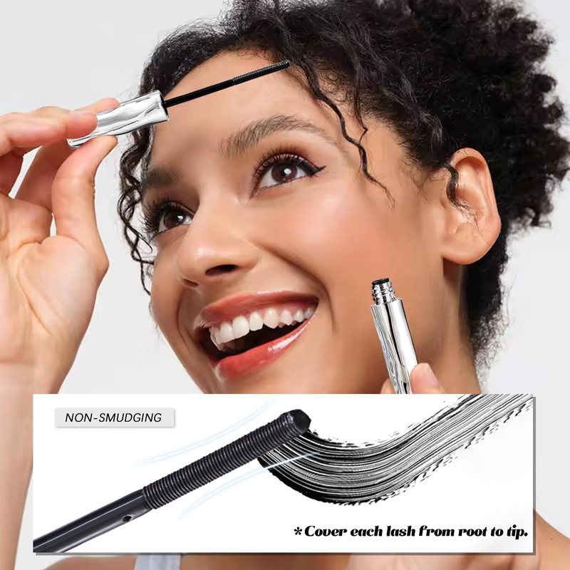 Waterproof Metal Wand Natural Washable Mascara, Steel Pipe Eyelash Primer