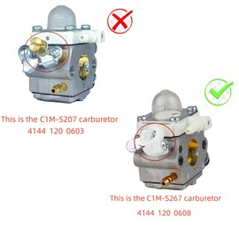 Carburionix C1M-S267A FS 56RC Carburetor Kit for Stihl FS56RC FS 56 RC FS40 FS50 FS56 FS70 FS50C FS56C FS70C FC56 FC70 HT56 HT56C KN56 KM56 KM56C Trimmer Weed Eater Carb Replaces Parts 4144 120 0608