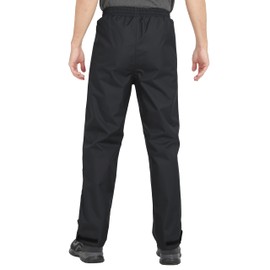 Ubon Waterproof Rain Pants for Men, Packable Golf Rain Over Pants Outdoor Hiking Pants, Black, Small
