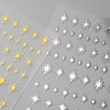 12 Sheets Star Nail Stickers Gold Silvery Nail Decals for