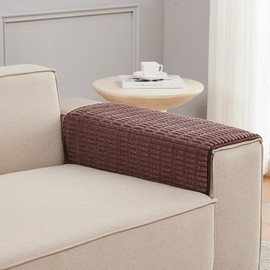 Meider Sofa Armrest Cover Couch Arm Cover Arm Covers for Chair, Anti-Slip Couch Arm Protectors Washable Sofa Arm rest Covers (Reddish Coffee, 55x66cm 2pcs)