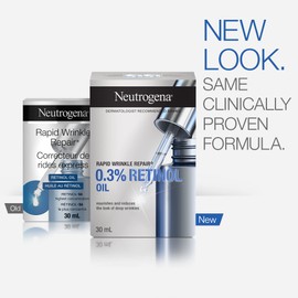 Neutrogena Anti Aging Retinol Oil for Face, Rapid Wrinkle Repair Face Serum and Eye Serum, 30 Milliliters