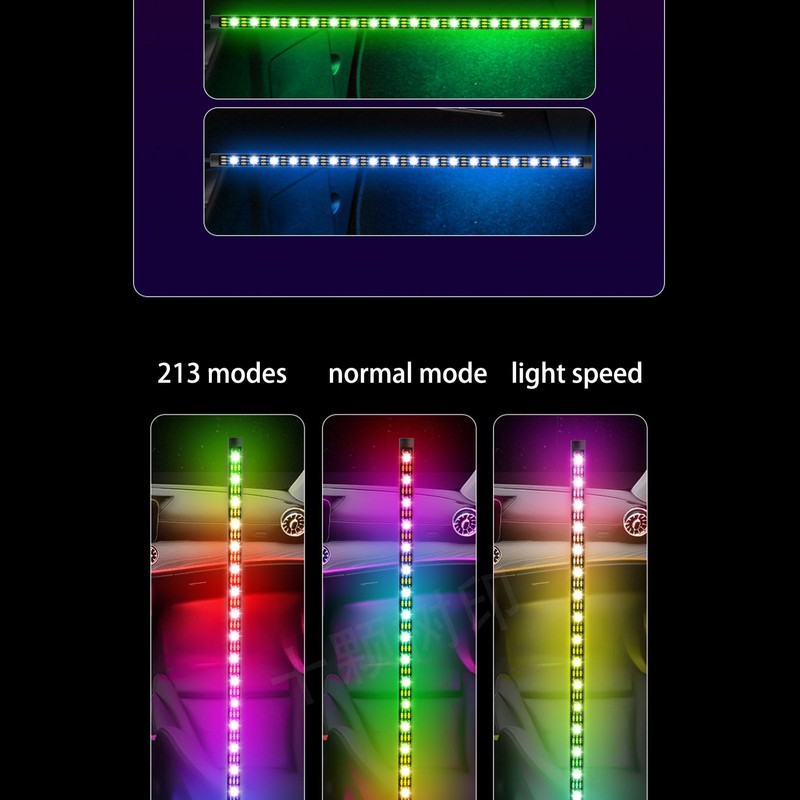 RGBW Music LED Car Interior Strip Light Music Car Interior