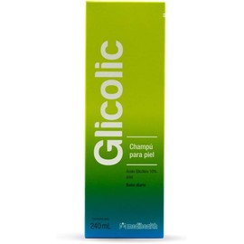Glicolic Champú Corporal Dermolimpiador con Ácido Glicólico Exfoliación suave y Limpieza Profunda de la Piel Textura y suavidad Hombres y Mujeres Frasco con 240ml