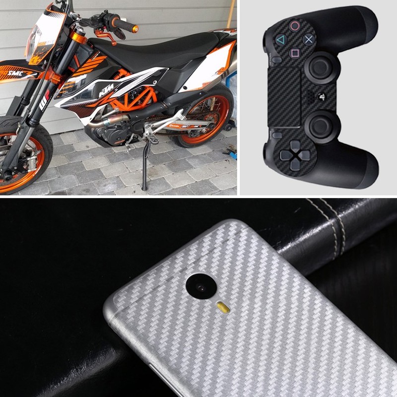 LZLRUN 3D Carbon Fiber Vinyl Wrap Roll with Air Release