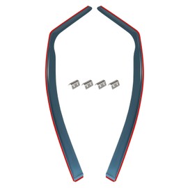Wind Deflectors Compatible with VW Caddy 3 2004-2015, Rain Deflectors, Integrated Deflectors, Integrated Wind Deflectors, Front, Black Smoke, Pack of 2