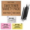 (400 total, 100 each) Bolt Box Sugar & Sweetener Packets