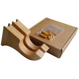 2Pack Curtain Rod Brackets,Wooden Curtain Hanger,3-1/2" Return Bracket for 2" Pole ,with Installation Screws