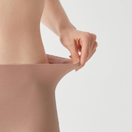 Gunze KL2062 Women's Panties, Kireilabo, Completely Non-Sewn, Cotton Blend, 1/4 Length, 1. Beige Heather (Web exclusive color)