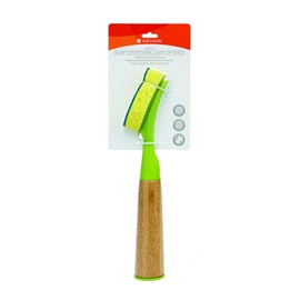 Full Circle Suds Up Soap Dispensing Dish Sponge with Bamboo Handle, 3 oz