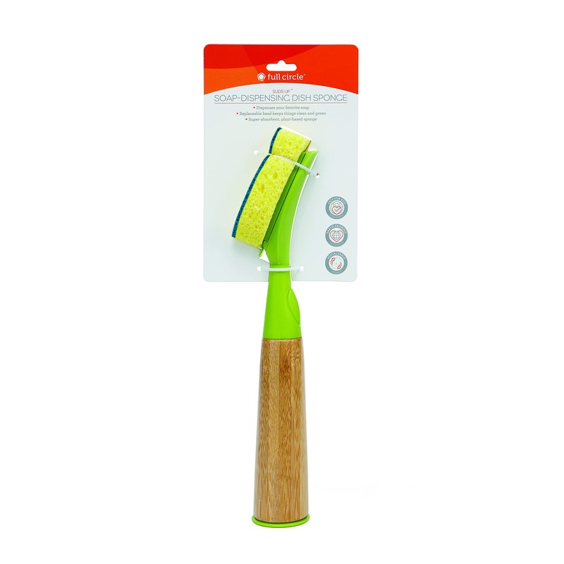 Full Circle Suds Up Soap Dispensing Dish Sponge with Bamboo