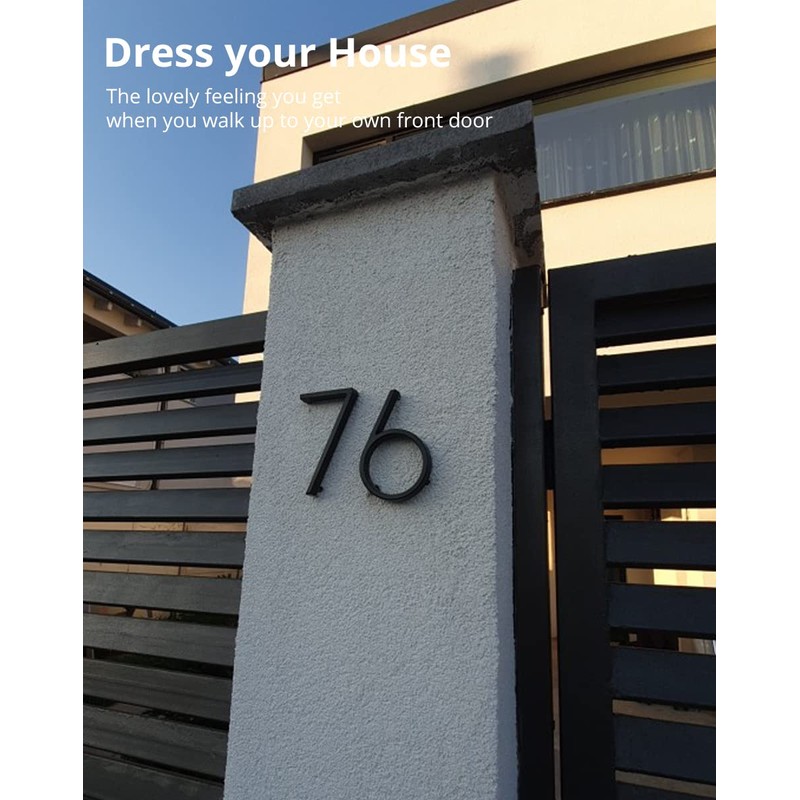 Weforu Modern House Number Sign,5 Inch Door Numbers Signage Plaque