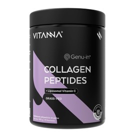 Peptidos de colageno | Colágeno Hidrolizado Tipo I y III con Vitamina C Liposomal | 15 g por porción Genu-In | Colageno Hidrolizado Puro en Polvo para Piel, Cabello y Uñas | 45 Porciones