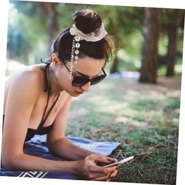 LALAFINA Tassel Cloth Hair Scrunchies for Women Elegant Hair Bands for Daily Wear and Special Occasions