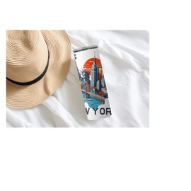 Handmade 20 oz skinny tumblers sublimation custom New York State