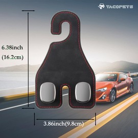 2 Pieces Headrest Holder Car Headrest Hook Universal Car Seat Backrest Hook Car Back Seat Headrest Holder for Hangers Handbag Holder Bag Hook (Grey)