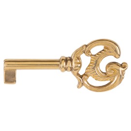 UNIQANTIQ HARDWARE SUPPLY Solid Brass Hollow Barrel Skeleton Key for Cabinet Doors, Dresser Drawers, Grandfather Clocks - Antique, Vintage, Old Furniture | UA-54SK