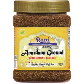Rani Anardana (Pomegranate) Ground, Indian Spice 16oz (1lb) 454g PET Jar ~ All Natural | No Color | Gluten Friendly | Vegan | NON-GMO | Kosher | No Salt or fillers | Indian Origin