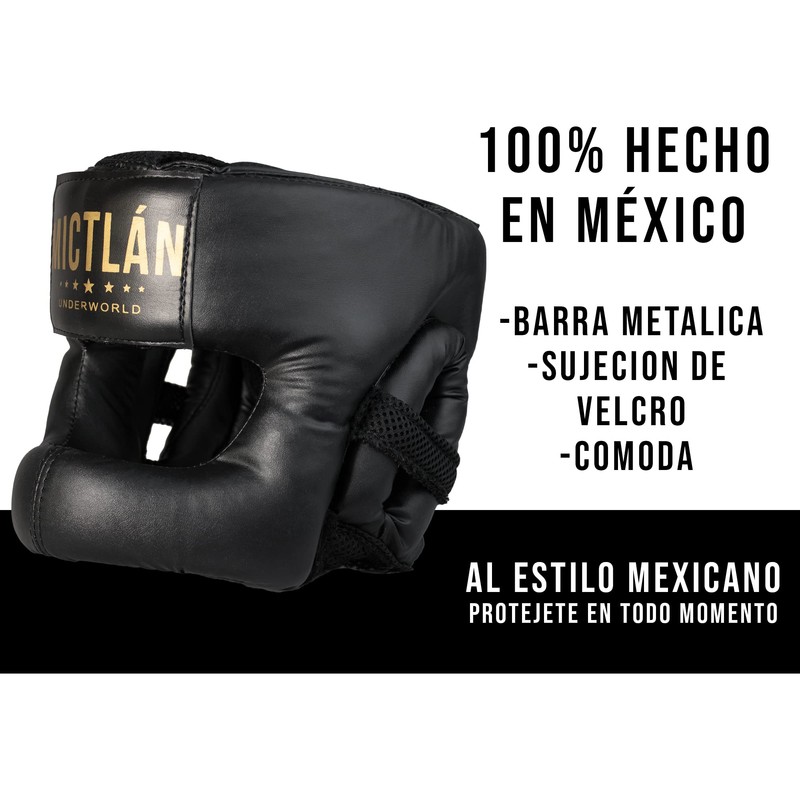 Mictlán Underworld Careta para Boxeo de Barra Gold, Unitalla Adulto