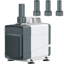 Pawfly 1060 GPH Fountain Pump, 85 W Submersible Water Pump with 14.8 ft. High Lift and 3 Nozzles, Quiet Water Fountain Pump for Aquarium Fish Tank Waterfall Pond & Hydroponics