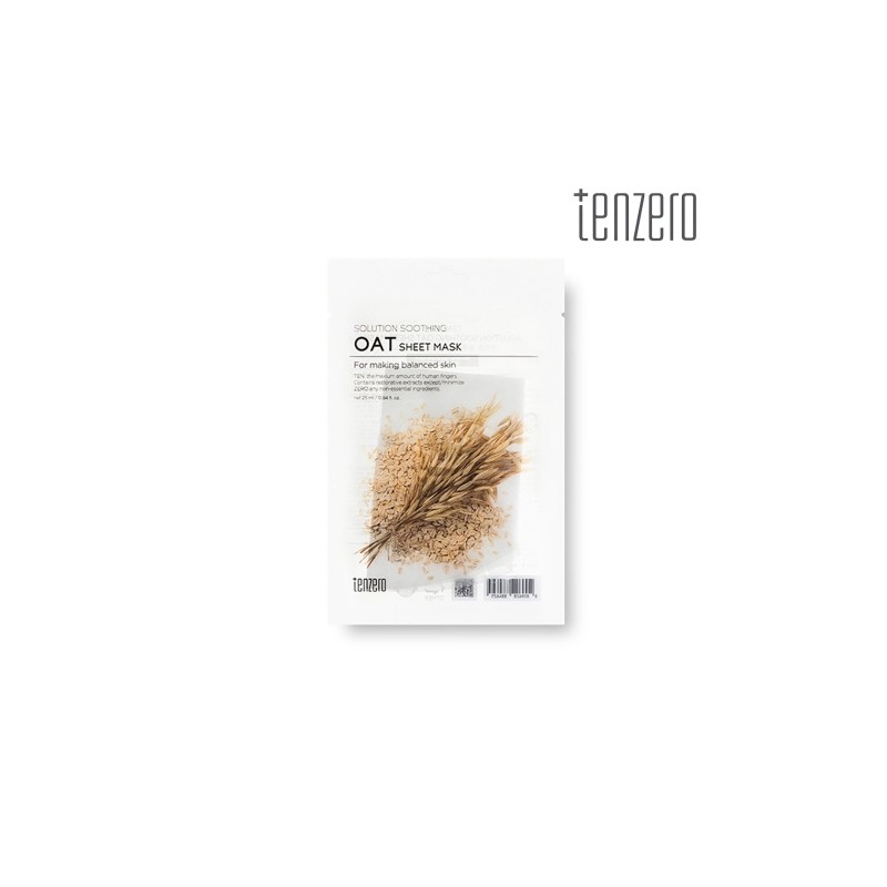 TenZero Solution Soothing Oat Sheet Mask 25ml x 10ea /