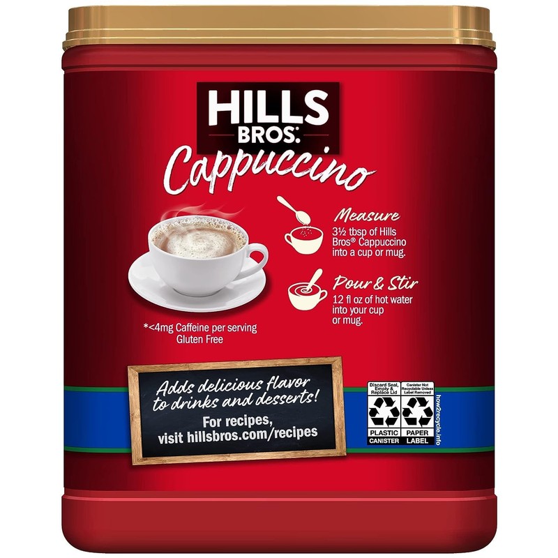 Hills Bros French Vanilla Cappuccino 16 Ounce (Pack of 3)