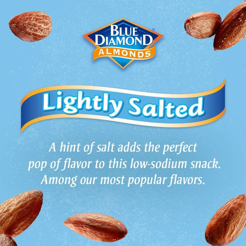 Blue Diamond Almonds Pack of 12 Blue Diamond Lightly Salted