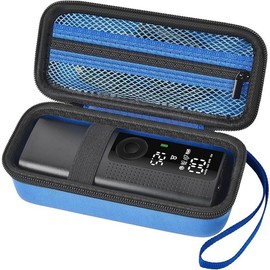 Case Compatible with Portable Air Pump, 120 PSI Air Compressor, Car Tire Inflator Storage Bag for USB Cable, Air House, Connector and Accessories (Box Only) (Pink) - Color: Blue