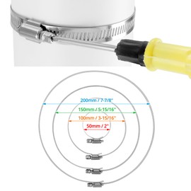 QWORK® Universal Mast-Mount Bracket for Security Cameras with 4 Loops Ø50/100/150/200mm, Compatible with Arlo/Wyze/Eufycam Cameras - Black