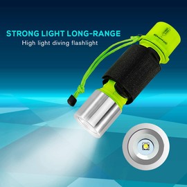 Kriogor 1100LM LED Waterproof Underwater Sports Diving Torch for Diving with Hand Strap