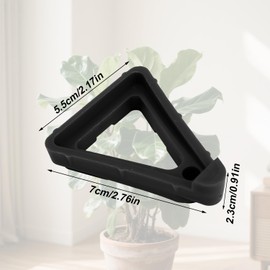 20pcs Pot Feet for Outdoor Planters, Triangle Flower Pot Risers Toes Indoor & Outdoor Planter Foot Pads Lifters Supports for Better Drainage & Airflow (Small, Black)