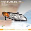 WEELMOTO for 2006-2011 Honda Civic 4-Door Headlights Replacement for Headlight