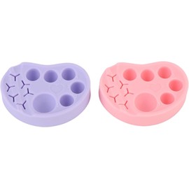 2 unidades de paleta de silicona para lifting de pestañas, bandeja mezcladora para lifting de pestañas y laminación de cejas con 6 secciones, paleta de silicona reutilizable para p