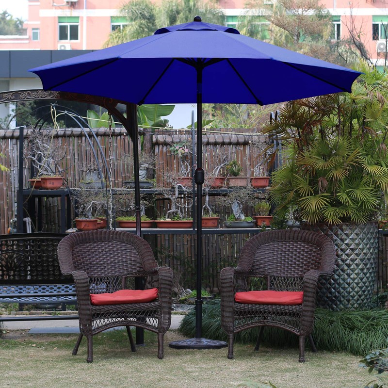 Sunnyglade 9Ft Patio Umbrella Outdoor Table Umbrella with 8 Sturdy