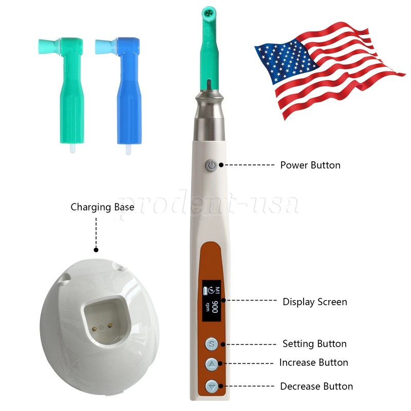 Sandent Dental Cordless Electric Hygiene Prophy Handpiece +2 Disposable Prophy