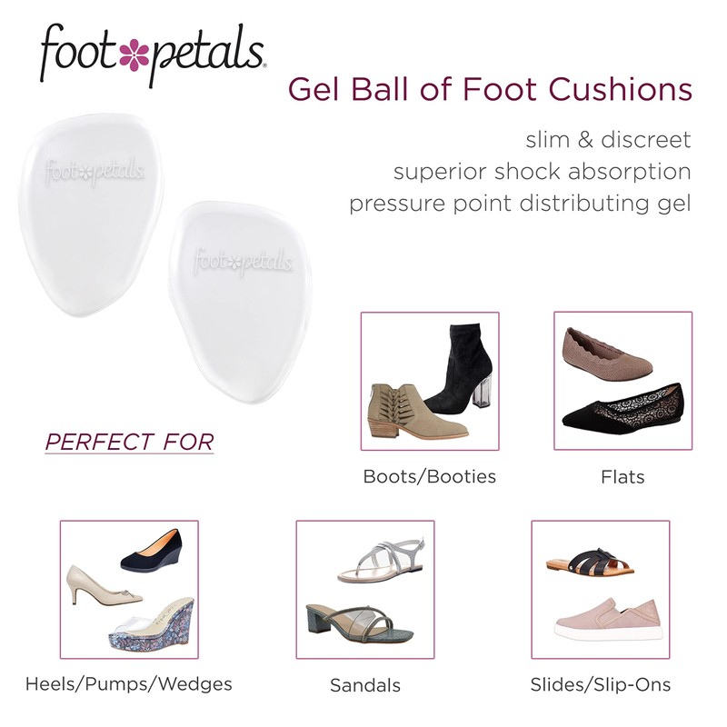Foot Petals Ball of Foot Cushions, Metatarsal Pad, Lasting Comfort